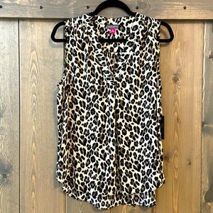Vince Camuto Leopard Sleeveless Blouse
